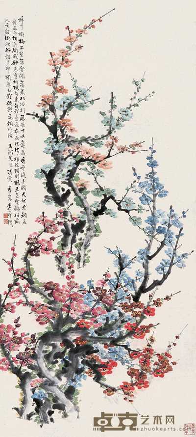 季守正 梅花 立轴 102×46cm